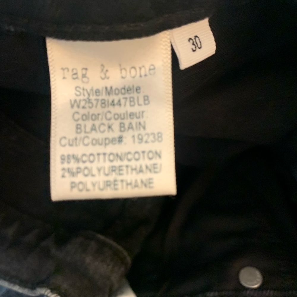 Rag & Bone NWT black Bain iver high waisted pants Size 30 - Picture 7 of 9